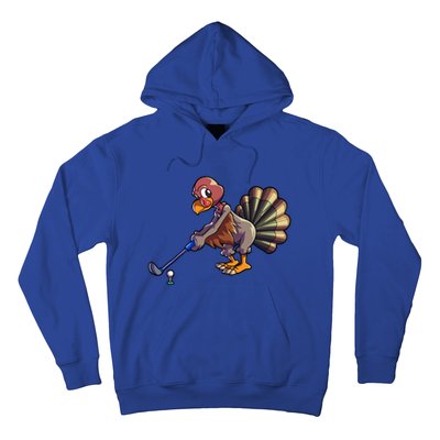 Golfing Turkey Golf Club Funny Thanksgiving Hoodie