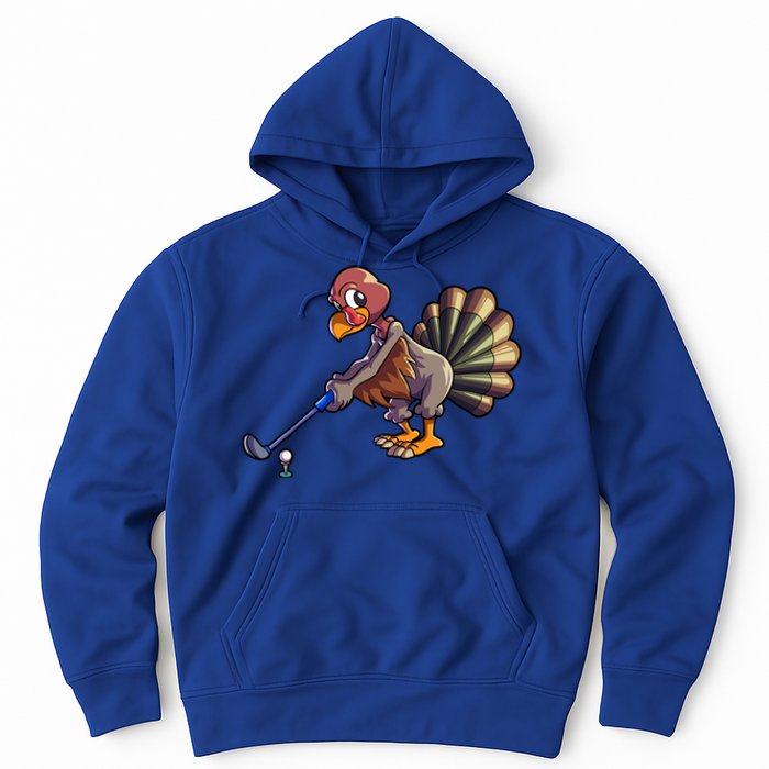 Golfing Turkey Golf Club Funny Thanksgiving Hoodie