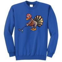 Golfing Turkey Golf Club Funny Thanksgiving Sweatshirt