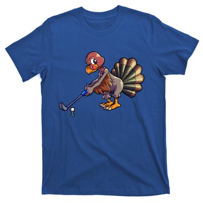 Golfing Turkey Golf Club Funny Thanksgiving T-Shirt