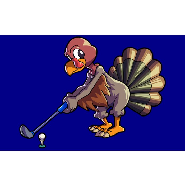 Golfing Turkey Golf Club Funny Thanksgiving Bumper Sticker