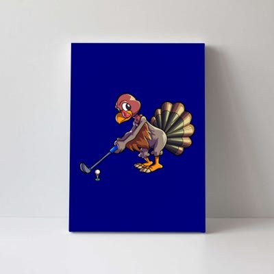 Golfing Turkey Golf Club Funny Thanksgiving Canvas