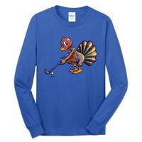 Golfing Turkey Golf Club Funny Thanksgiving Tall Long Sleeve T-Shirt