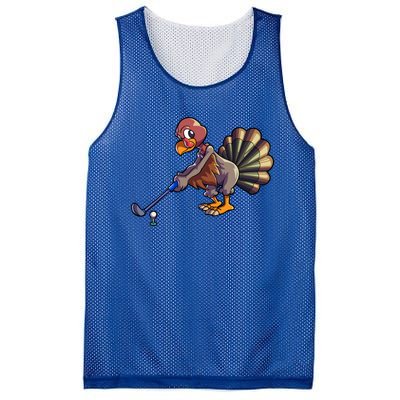 Golfing Turkey Golf Club Funny Thanksgiving Mesh Reversible Basketball Jersey Tank