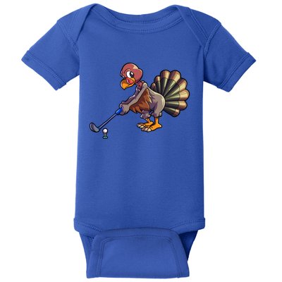 Golfing Turkey Golf Club Funny Thanksgiving Baby Bodysuit