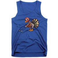 Golfing Turkey Golf Club Funny Thanksgiving Tank Top