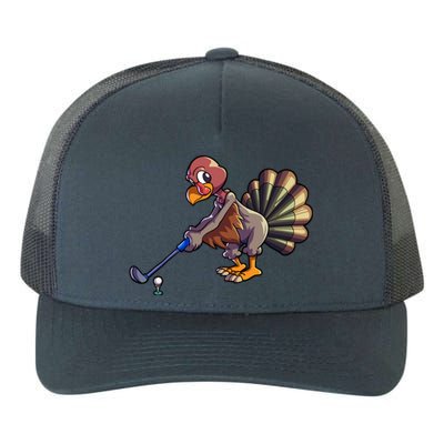 Golfing Turkey Golf Club Funny Thanksgiving Yupoong Adult 5-Panel Trucker Hat