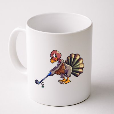 Golfing Turkey Golf Club Funny Thanksgiving Coffee Mug