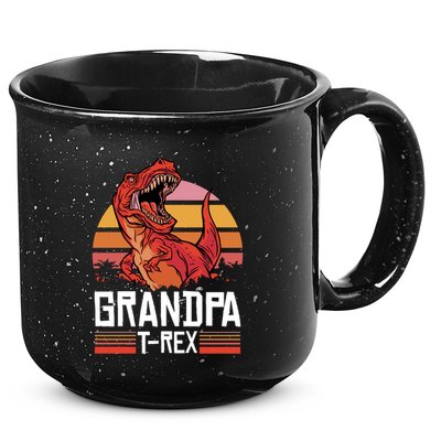 Grandpa Tcute Giftrex With A Dinosaur Cute Gift 15oz Campfire Ceramic Mug