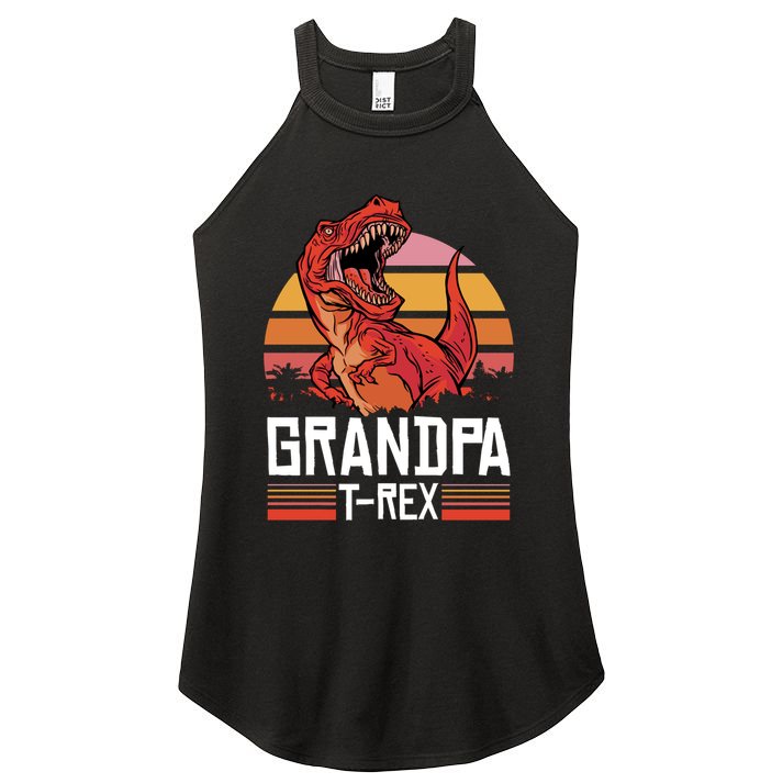 Grandpa Tcute Giftrex With A Dinosaur Cute Gift Women's Perfect Tri Rocker Tank