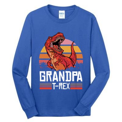 Grandpa Tcute Giftrex With A Dinosaur Cute Gift Tall Long Sleeve T-Shirt