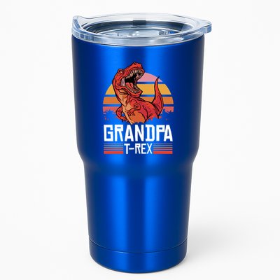 Grandpa Tcute Giftrex With A Dinosaur Cute Gift Tumbler