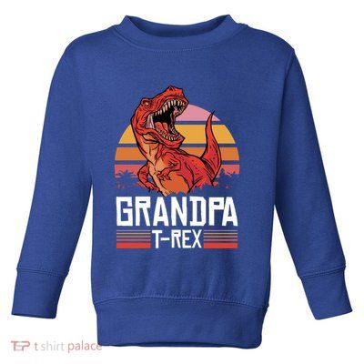 Grandpa Tcute Giftrex With A Dinosaur Cute Gift Toddler Sweatshirt