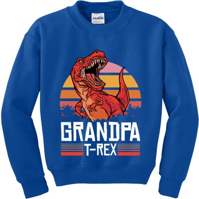 Grandpa Tcute Giftrex With A Dinosaur Cute Gift Kids Sweatshirt