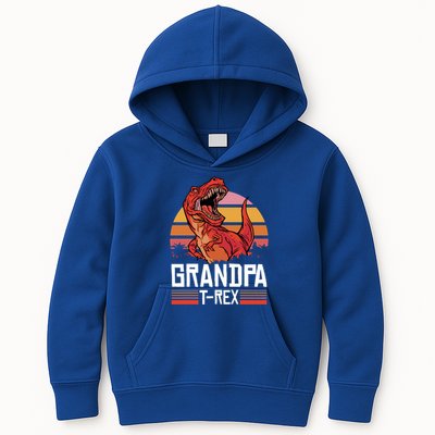 Grandpa Tcute Giftrex With A Dinosaur Cute Gift Kids Hoodie