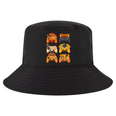 Gamer Thanksgiving Gaming Controllers Turkey Pumpkin Cool Comfort Performance Bucket Hat