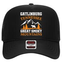 Gatlinburg Tennessee Great Smoky Mountains Souvenirs Bear High Crown Mesh Back Trucker Hat