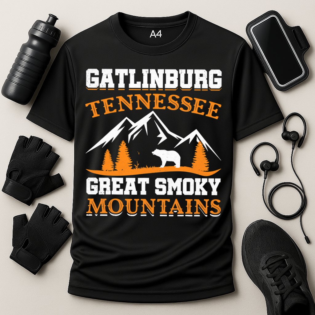 Gatlinburg Tennessee Great Smoky Mountains Souvenirs Bear Cooling Performance Crew T-Shirt
