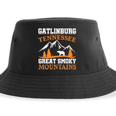 Gatlinburg Tennessee Great Smoky Mountains Souvenirs Bear Sustainable Bucket Hat