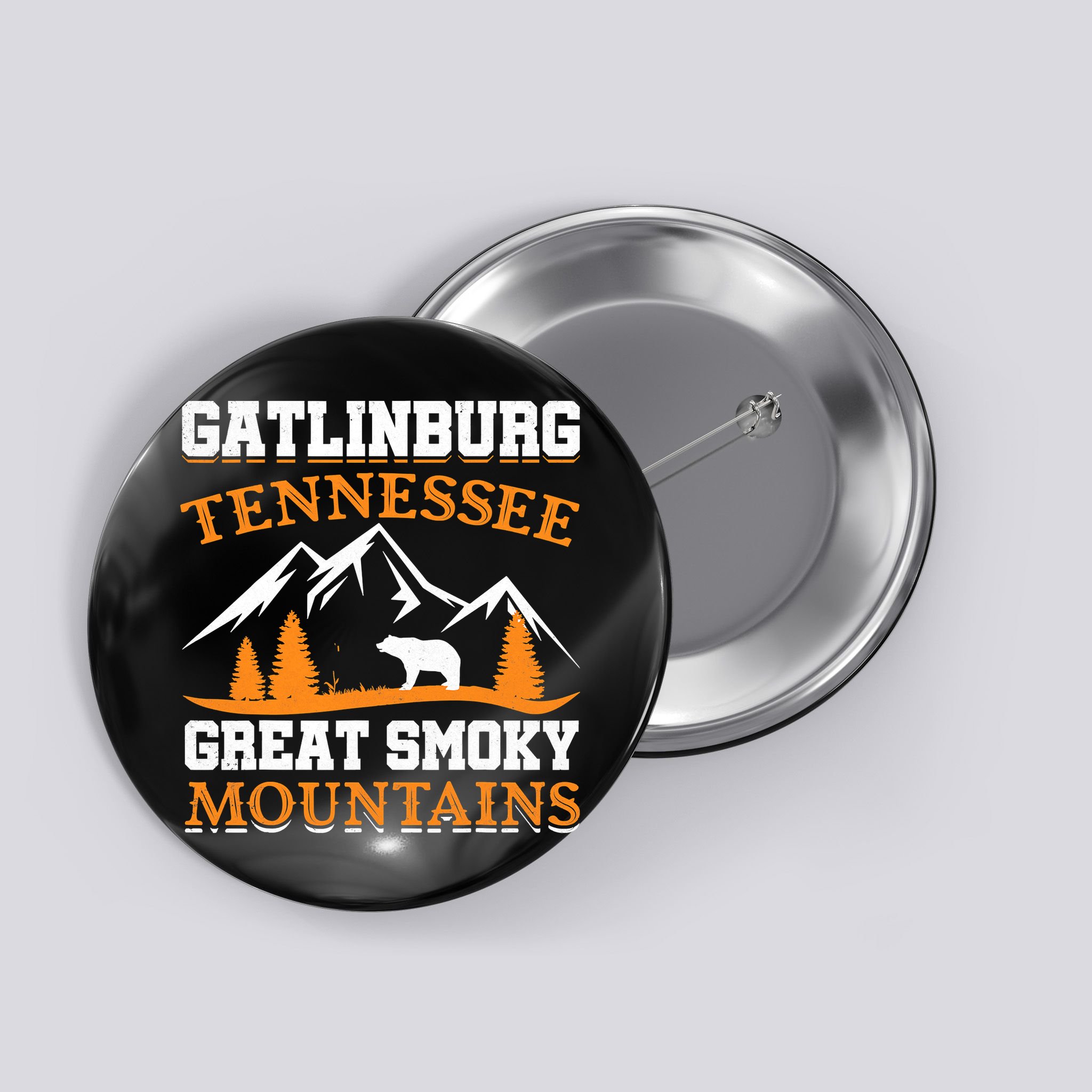 Gatlinburg Tennessee Great Smoky Mountains Souvenirs Bear Button