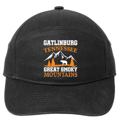 Gatlinburg Tennessee Great Smoky Mountains Souvenirs Bear 7-Panel Snapback Hat