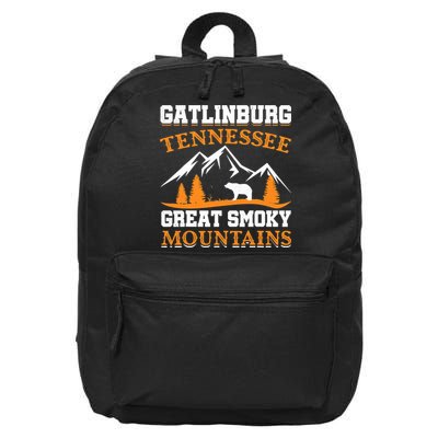 Gatlinburg Tennessee Great Smoky Mountains Souvenirs Bear 16 in Basic Backpack
