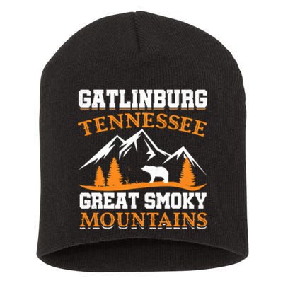 Gatlinburg Tennessee Great Smoky Mountains Souvenirs Bear Short Acrylic Beanie