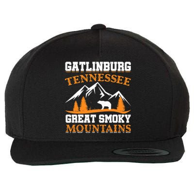 Gatlinburg Tennessee Great Smoky Mountains Souvenirs Bear Wool Snapback Cap