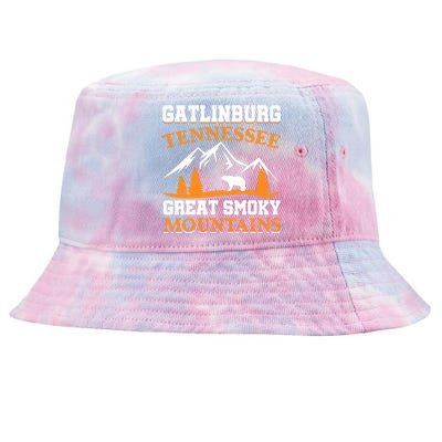 Gatlinburg Tennessee Great Smoky Mountains Souvenirs Bear Tie-Dyed Bucket Hat