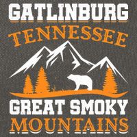 Gatlinburg Tennessee Great Smoky Mountains Souvenirs Bear Cotton Canvas Backpack