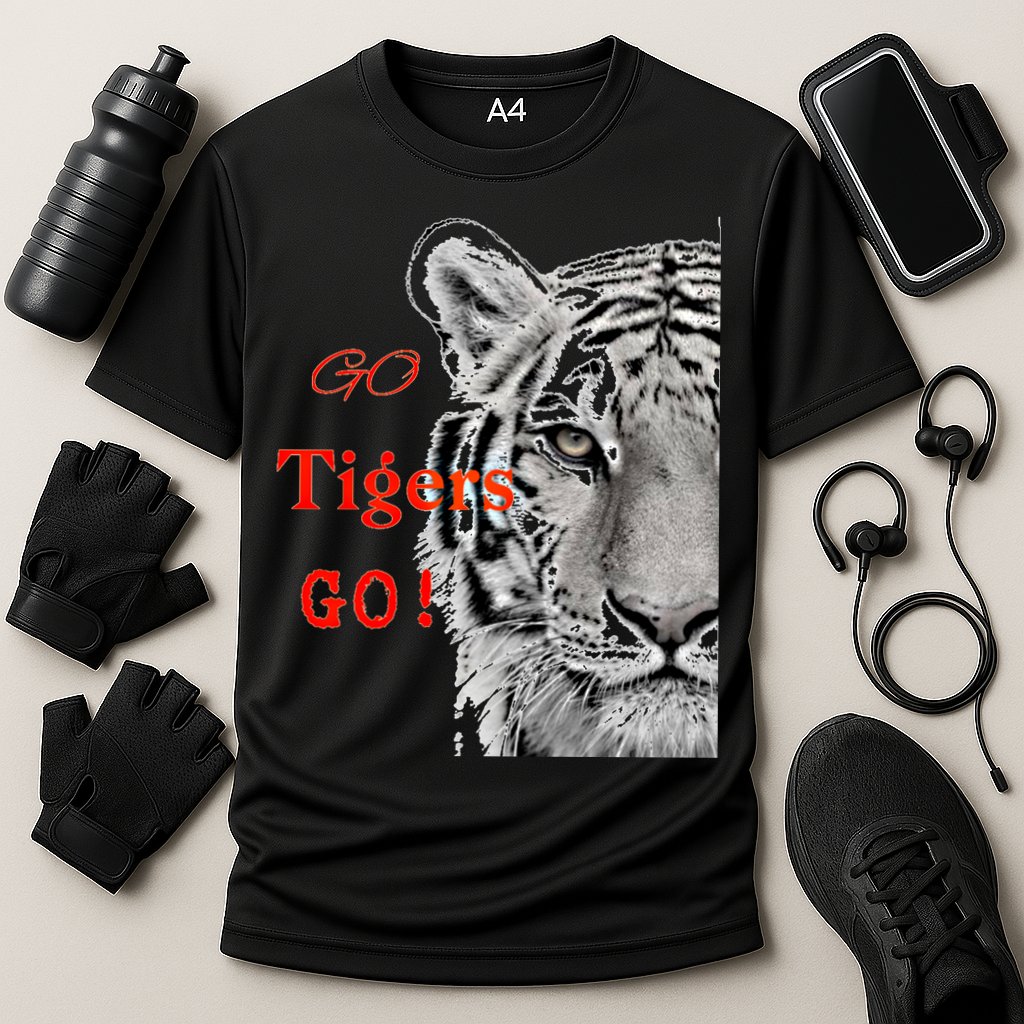 Go Tigers Go Sports Football Baseball Basketball Tigers Great Gift Cooling Performance Crew T-Shirt