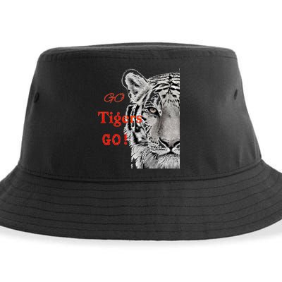Go Tigers Go Sports Football Baseball Basketball Tigers Great Gift Sustainable Bucket Hat