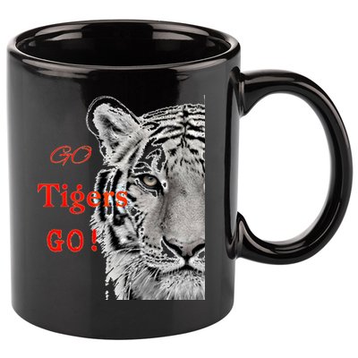 Go Tigers Go Sports Football Baseball Basketball Tigers Great Gift 11oz C Handle Ceramic Mug