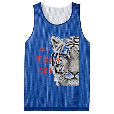 Go Tigers Go Sports Football Baseball Basketball Tigers Great Gift Mesh Reversible Basketball Jersey Tank