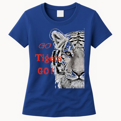 Go Tigers Go Sports Football Baseball Basketball Tigers Great Gift Womens T-Shirt