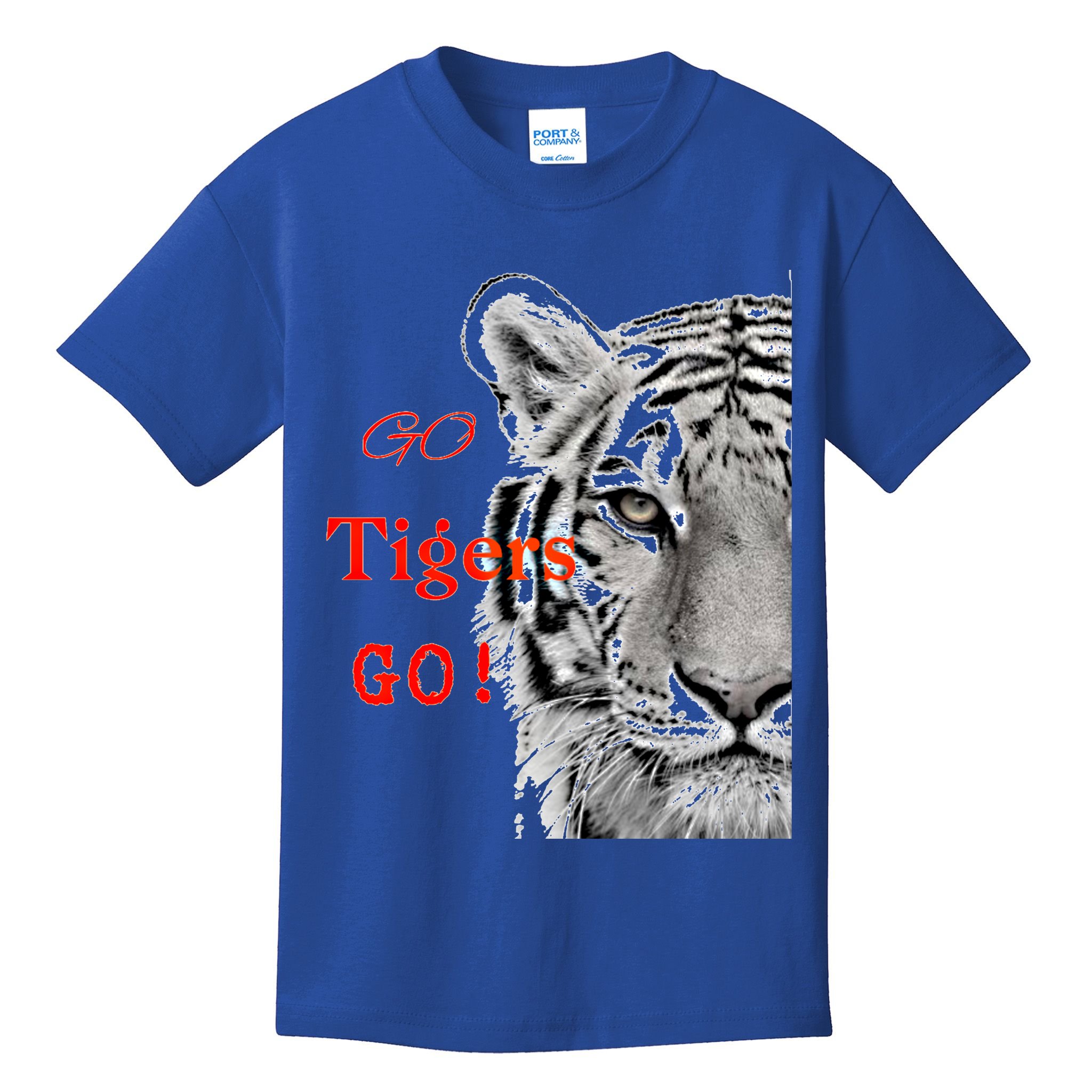 Go Tigers Go Sports Football Baseball Basketball Tigers Great Gift Kids T-Shirt