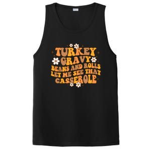 Groovy Turkey Gravy Beans And Rolls Autumn Thanksgiving Fall Funny Gift PosiCharge Competitor Tank