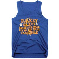 Groovy Turkey Gravy Beans And Rolls Autumn Thanksgiving Fall Funny Gift Tank Top