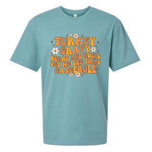 Groovy Turkey Gravy Beans And Rolls Autumn Thanksgiving Fall Funny Gift Sueded Cloud Jersey T-Shirt