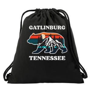 Gatlinburg Tennessee Great Smoky Mountains Bear Souvenir Drawstring Bag