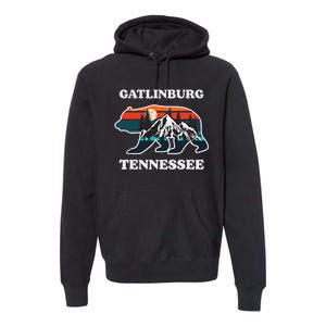 Gatlinburg Tennessee Great Smoky Mountains Bear Souvenir Premium Hoodie