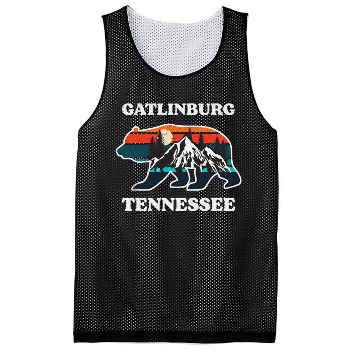 Gatlinburg Tennessee Great Smoky Mountains Bear Souvenir Mesh Reversible Basketball Jersey Tank