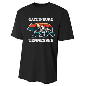 Gatlinburg Tennessee Great Smoky Mountains Bear Souvenir Performance Sprint T-Shirt