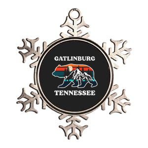 Gatlinburg Tennessee Great Smoky Mountains Bear Souvenir Metallic Star Ornament