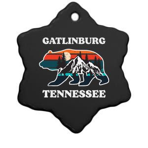 Gatlinburg Tennessee Great Smoky Mountains Bear Souvenir Ceramic Star Ornament