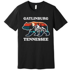 Gatlinburg Tennessee Great Smoky Mountains Bear Souvenir Premium T-Shirt