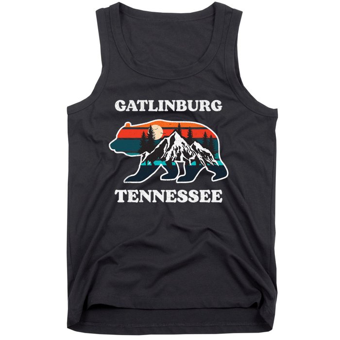 Gatlinburg Tennessee Great Smoky Mountains Bear Souvenir Tank Top