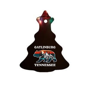 Gatlinburg Tennessee Great Smoky Mountains Bear Souvenir Ceramic Tree Ornament