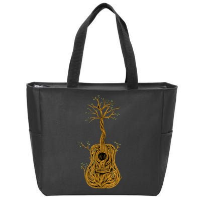 Guitar Tree Zip Tote Bag