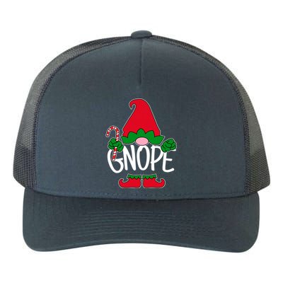 Gnope Tomte Garden Gnome Scandinavian Sweden Nope Not Today Christmas Xmas Yupoong Adult 5-Panel Trucker Hat